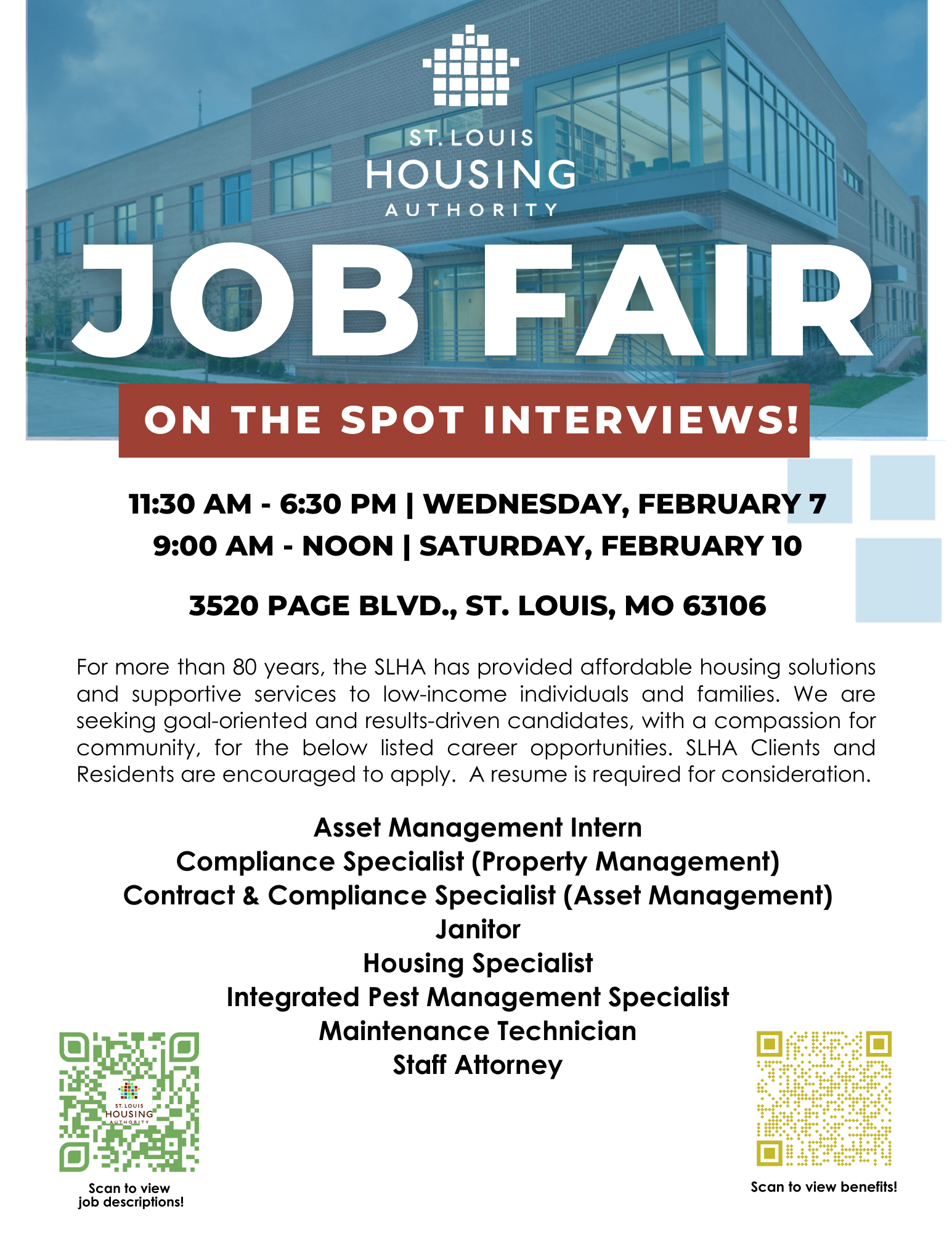 SLHA Job Fair St. Louis Housing Authority